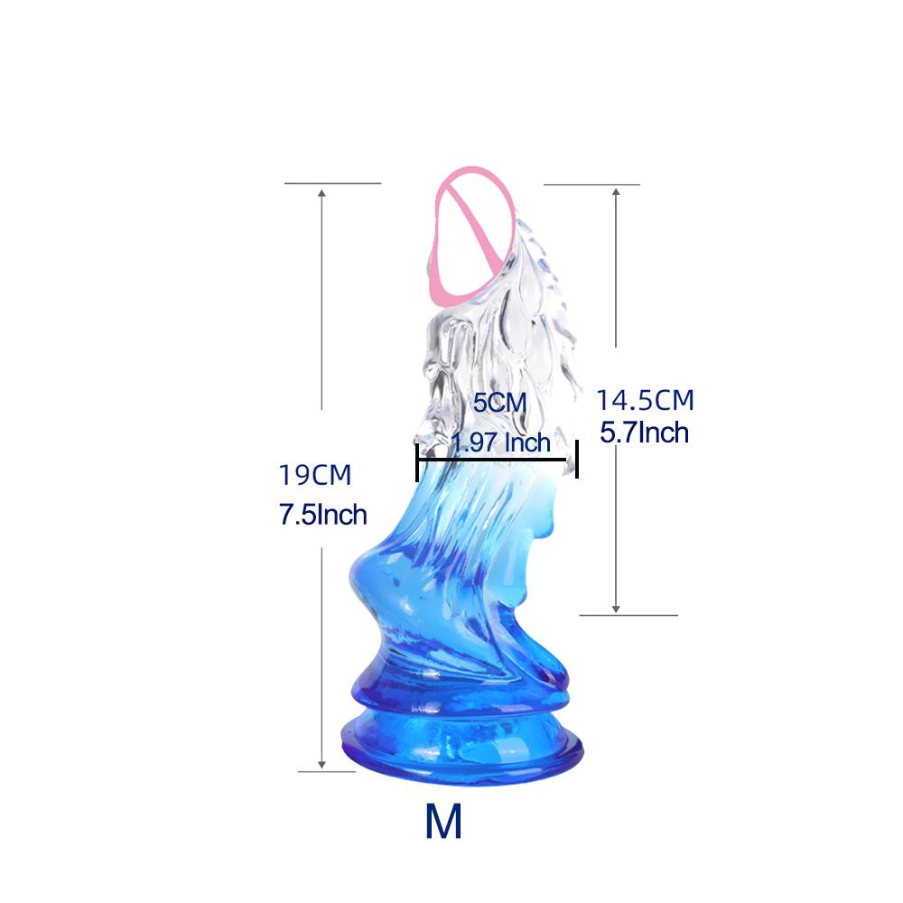 Fake Dildo Monster Colourful Glowing Huge Penis G-spot Anal Butt Plug Shaped Dragon Monster Dildo with Suction Cup Women Toys