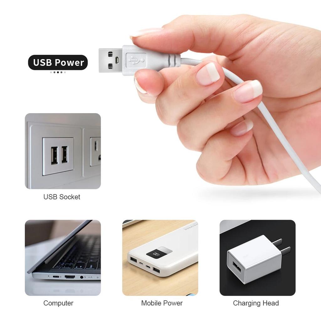 5V USB LED Neon Light Strip Touch Sensor Dimmable Flexible Neon Sign Tape 120LED With Wireless Remote Control Ribbon Room Decor