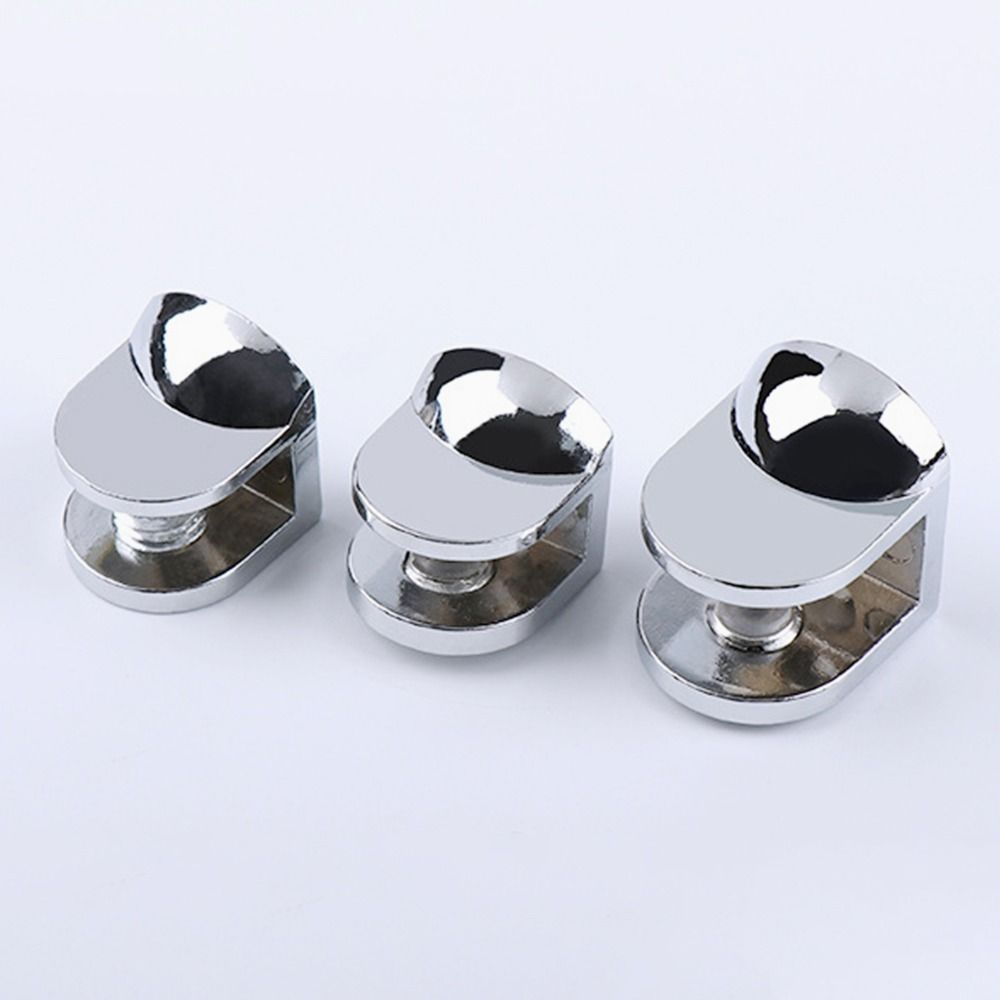 Alloy Nickel Finish Furniture Hardware Shelf Holder Support Panel Bracket Glass Clamp Shelves Clips