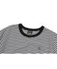 CPGN STUDIO Falling Cat Striped Crop Short Sleeve Tee Black