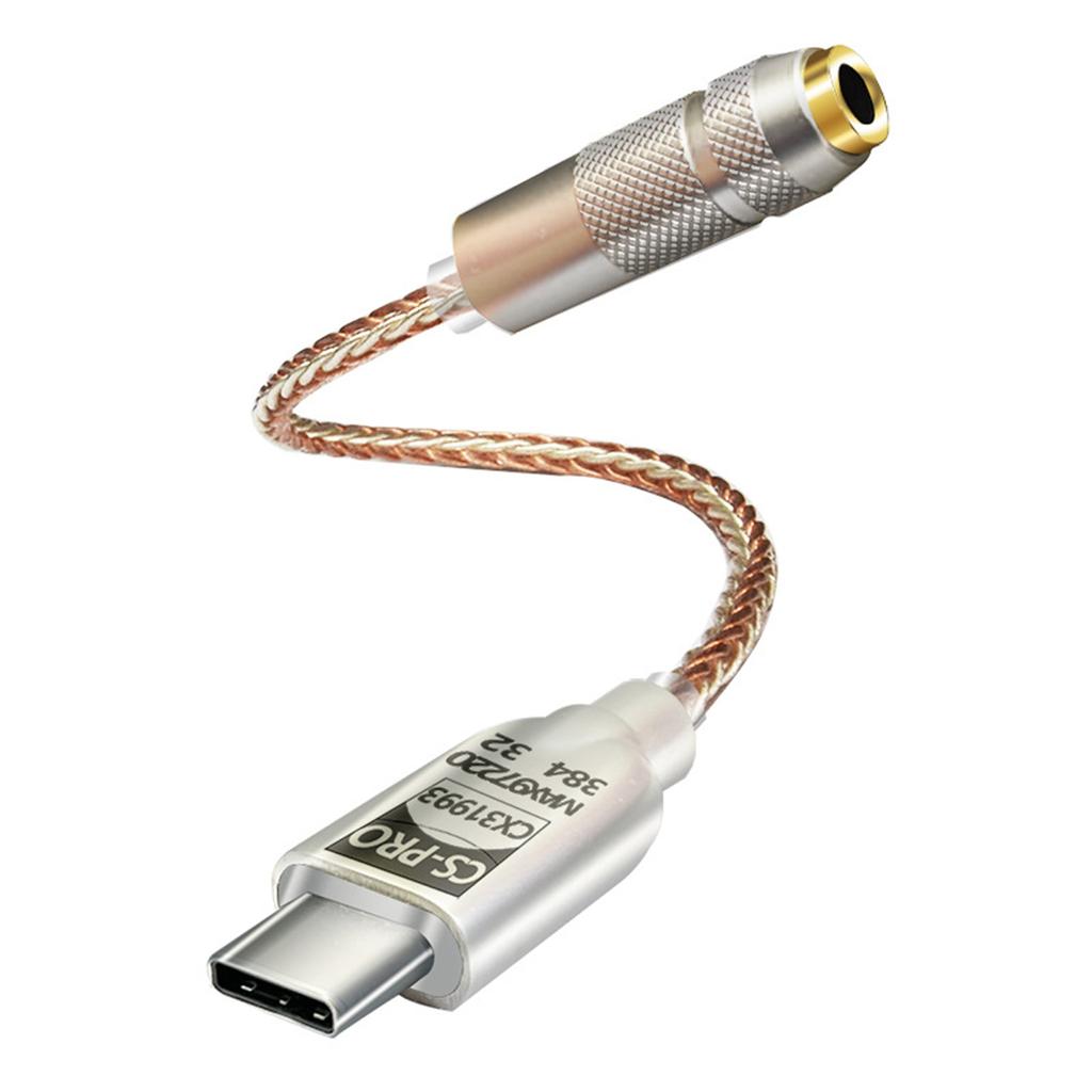 USB C 32 бит 384 кГц USB C на 3,5 мм адаптер с чипом CX31993 MAX97220 USB C адаптер для наушников 3,5 мм адаптер