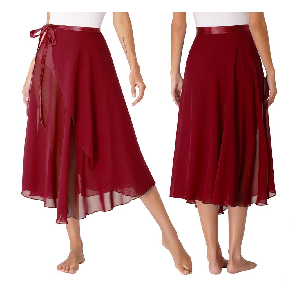 Женская балетная юбка с запахом для девочек, поверх шарфа, юбка-пачка, прозрачная танцевальная юбка с эластичной резинкой на талии