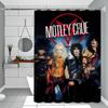 Популярная группа M-Motley Crues Простая шторка для душа Шторка для душа для ванной Легко чистить и стирать Полиэстер Водонепроницаемая Непрозрачная