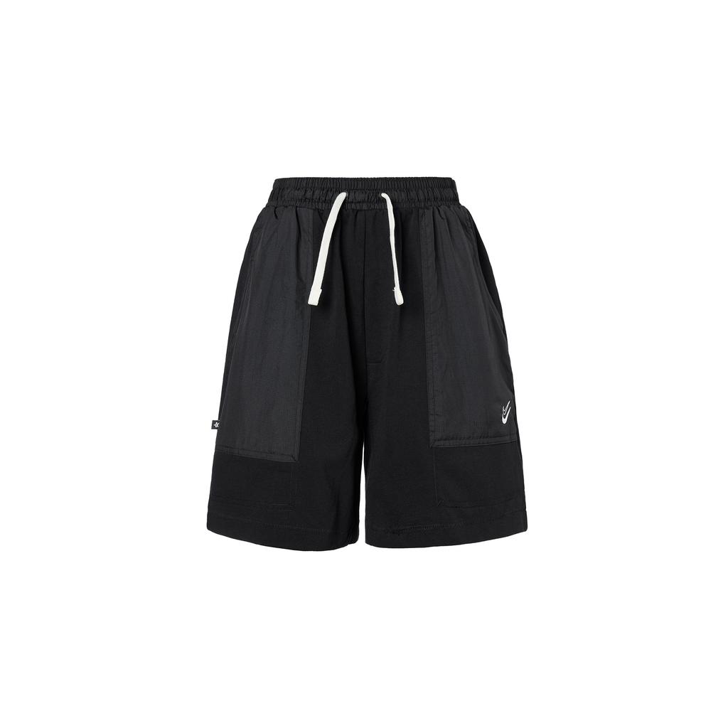 Nike Kevin Durant Solid High-Waisted Straight-Leg Shorts Men Bottoms Black DX0204-010