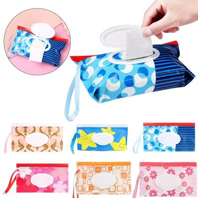 EVA Baby Wet Wipe Pouch Симпатичная застежка-липучка Многоразовая сумка для влажных салфеток Коробка для салфеток с откидной крышкой Многоразовая сумка для влажных салфеток Полезная коробка для салфеток