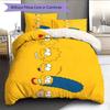 The Simpsons Art Pattern Bedding Home Decoration Birthday Gift ( 1 duvet cover + 2 pillowcase, without core),fan merchandise.