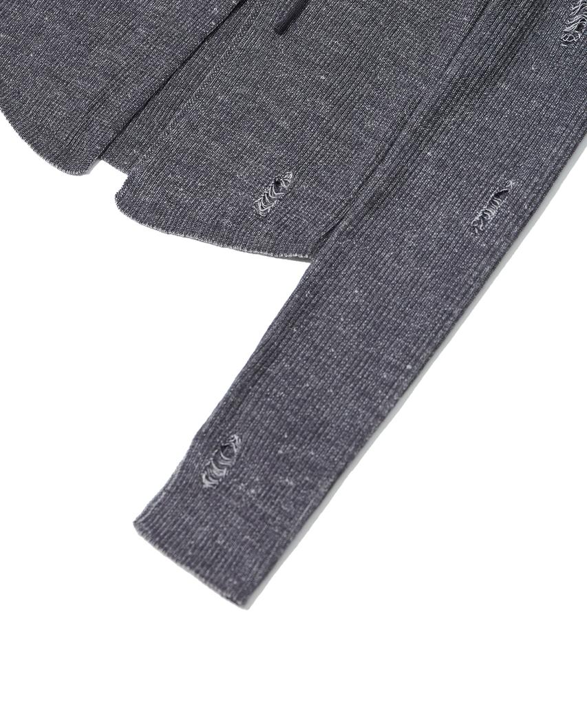 CRITIC Wormhole Hoodied Knit(For Women) Charcoal