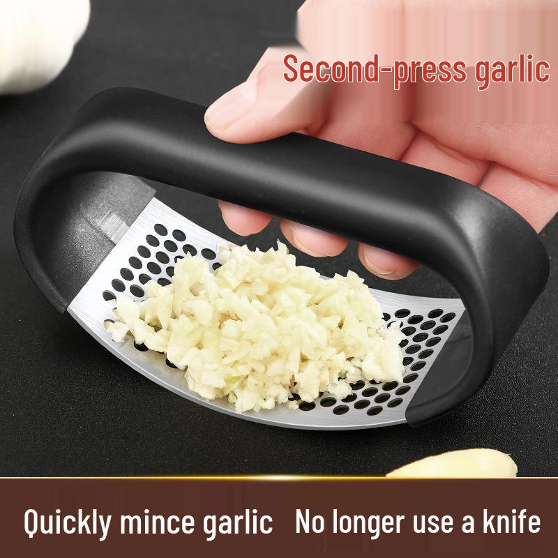 Manual Garlic Press and Mincer - Efficient Kitchen Tool for Garlic Paste and Crushing