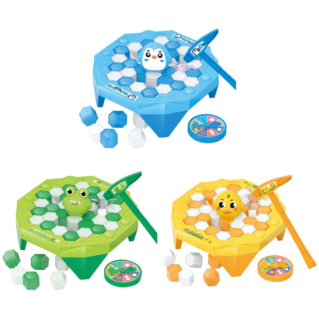 Small Ice Breaking Penguin Toy Tabletop Puzzle Game Rescue Penguin Knocking Ice Game Funny Desktop Game Enduring