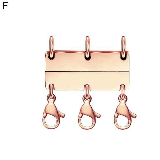 Многослойная застежка для ожерелья, магнитный разделитель для ожерелья, женский, золотистого и серебристого цвета, для нескольких ювелирных изделий, застежка для многослойного ожерелья