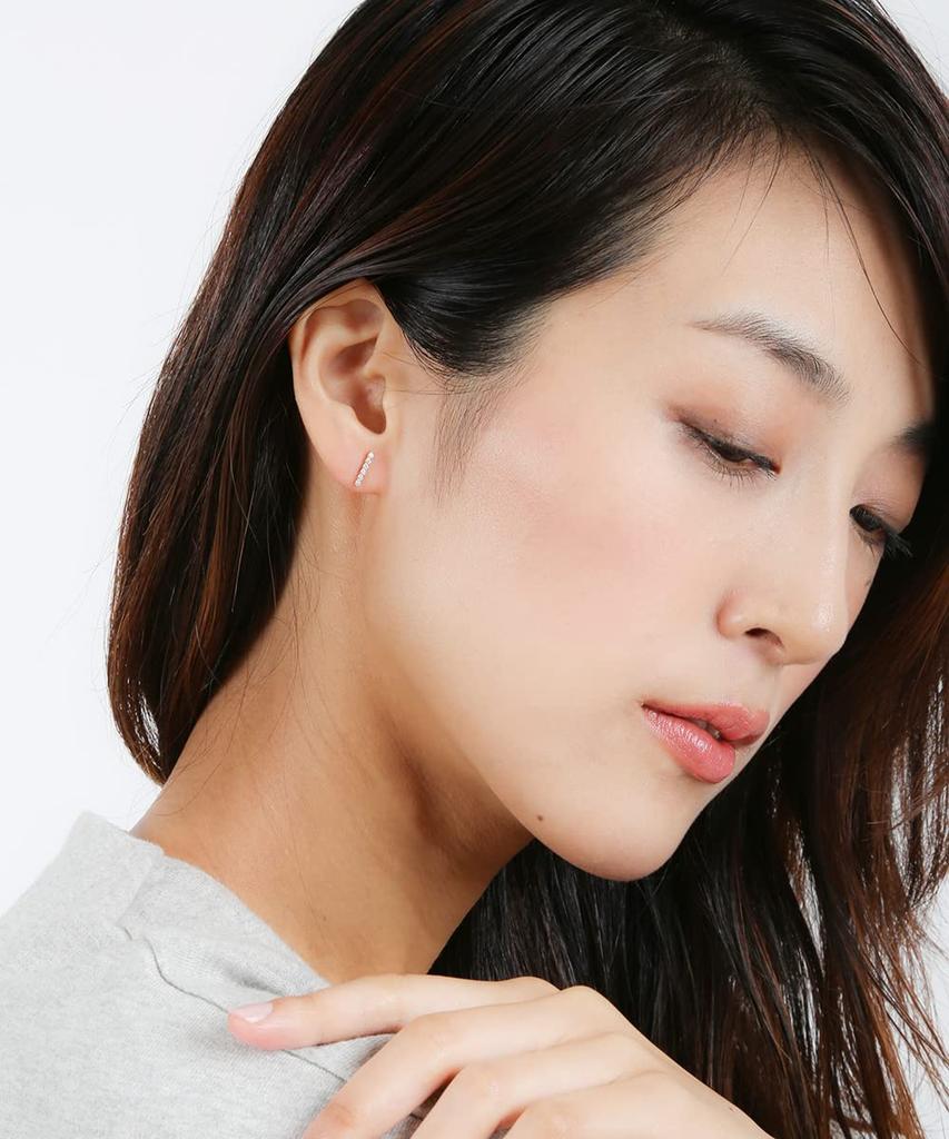 Jouete Zirconia and Bar Earrings 079335 FREE Yellow Gold