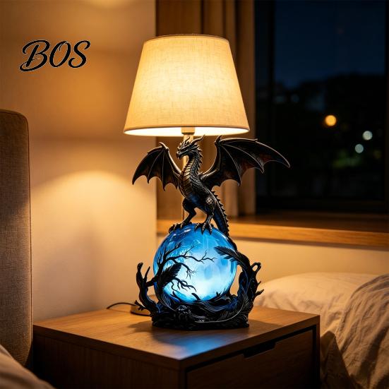 Dragon Wings LED Light Ornament USB Powered Light, Gothic Style Decorative Ornament, Lantern Decor Bedside Desk Lamp for Holiday Atmosphere,