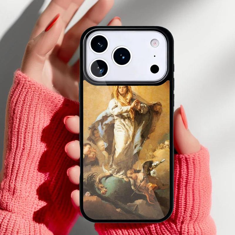 Mary & Jesus Phone Case for iPhone 17 16 15 14 13 Pro Max Back Cover for 12 11 Pro Coque