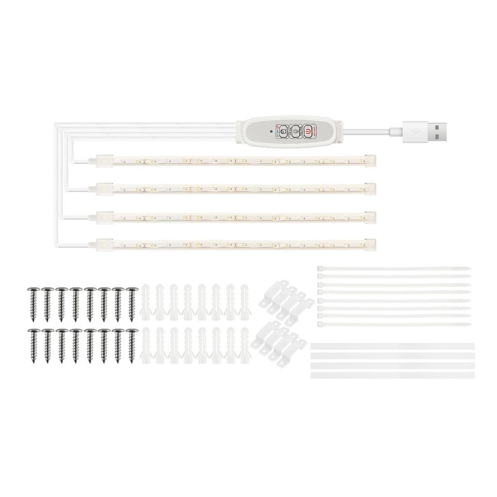 LED Plant Grow Light Strips for Indoor Plants Red & 3000K Sunlike Grow Lamp for Hydroponics