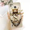 For Tecno Pop 4 LTE / Pop 4 Air Feather Crown Initial Letter Phone Case For Tecno Pop4 Lte 4Air Soft Silicone Covers Bumpers