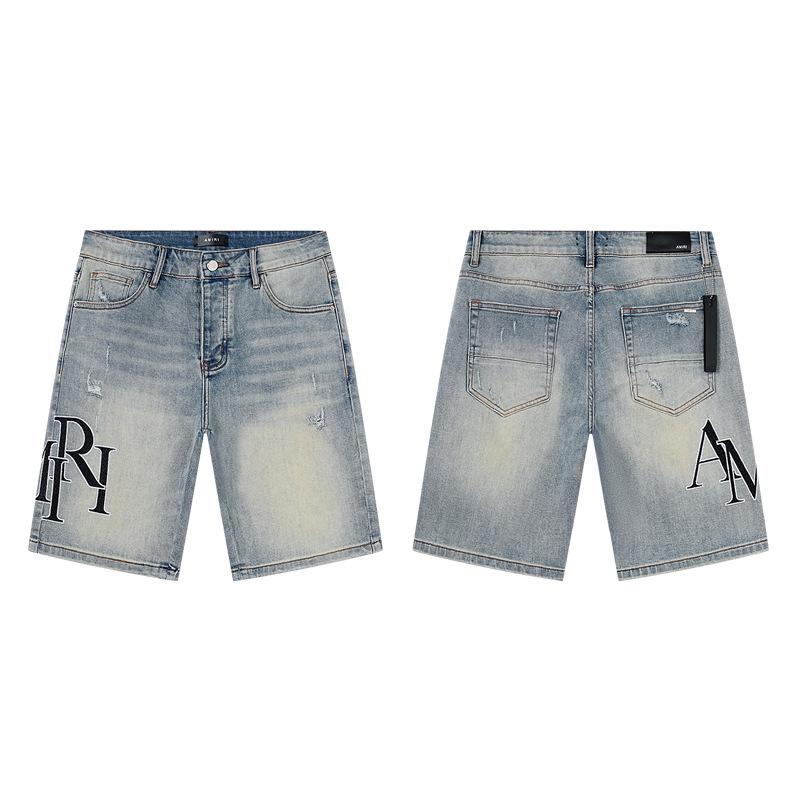 Трендовый трансграничный бренд PURPLE BRAND JEANS Европейские и американские уличные свободные и универсальные джинсовые шорты мужские и женские тренд