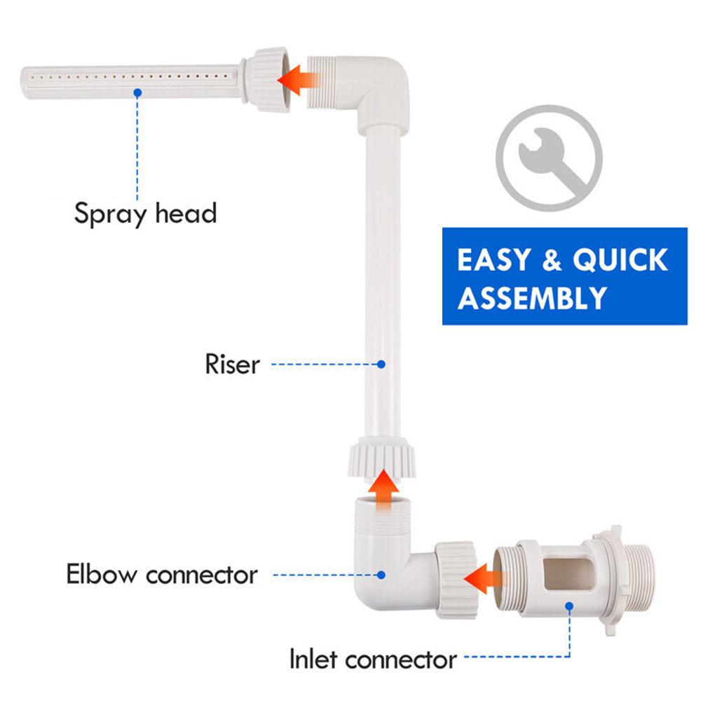 Комплект для фонтана-водопада для бассейна из ПВХ, гидромассажные бассейны, украшения для спа, простая установка, аксессуары для бассейна