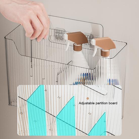 Kitchen Cabinet Door Storage Box 7kg Load Capacity Easy To Install Self-Adhesive Wall Mounted Kitchen Cupboard Organizer