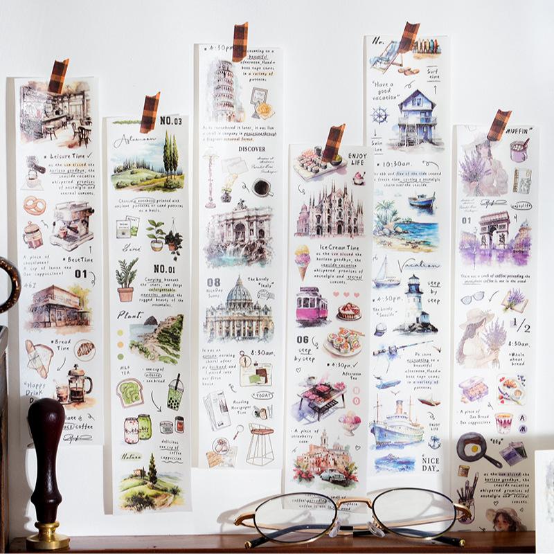 1pcs/1lot Decorative Adhesive tapes Holiday appointments masking tapes Junk Journal Scrapbooking stikcers DIY