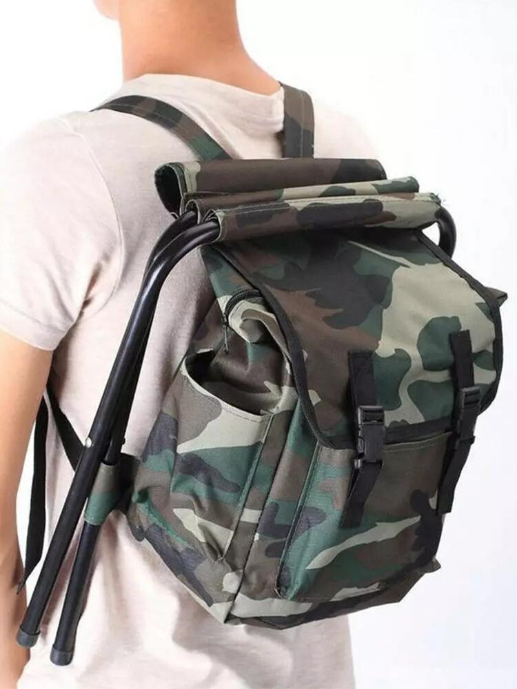 Кемпинговый складной стул Прохладный уличный Легкий Удобный Маленький рыболовный табурет Портативный Туристический Рюкзак Сиденье Походный стул для отдыха на природе