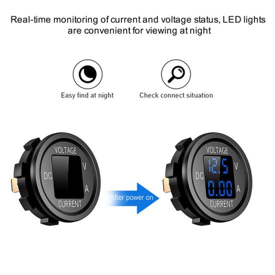 Excellent Voltage Current Meter Wide Application Car Accessories Short-circuit Protection