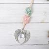 K9 Crystal Sun Catcher Raw Wrapped Rough Angel Wing Crystal Sun Catchers Hanging Moon Suncatche Wind Chime Pendant
