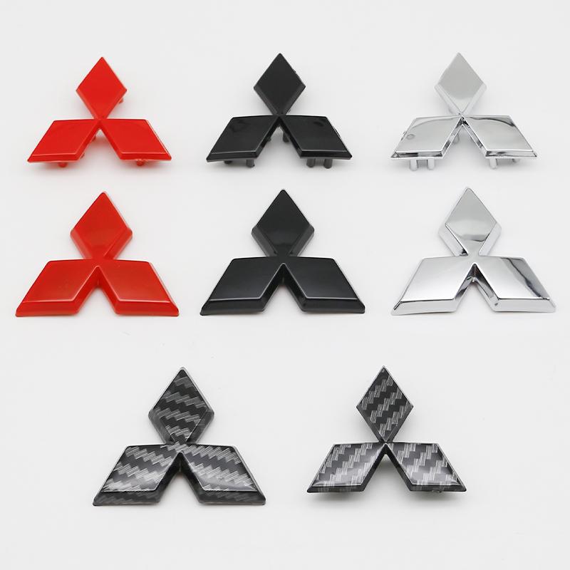 For Mitsubishi Pajero Space Star Xpander Ralliart Delica ASX 1Pc Mitsubishi Logo Steering Wheel Decal 3D Sticker Car Badge Logo