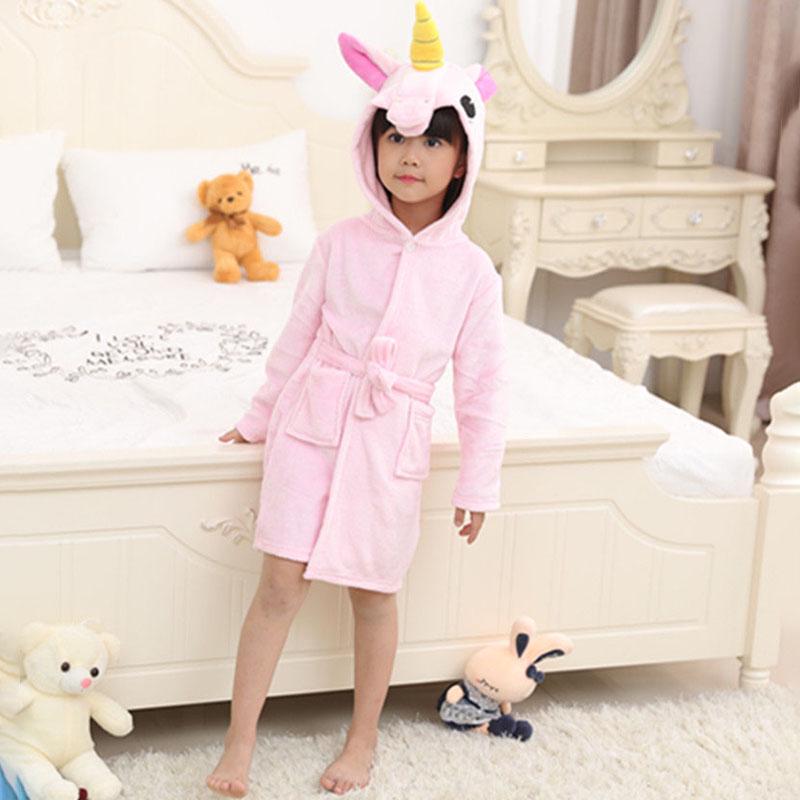 Мягкий и уютный детский халат-единорог для девочек и мальчиков, домашняя одежда, ночная одежда
