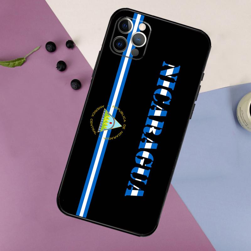 Nicaragua Flag Phone Case For iPhone 16 15 14 13 12 11 17 Pro Max 13 mini 16 Plus 16e 17 Air Bumper Cover