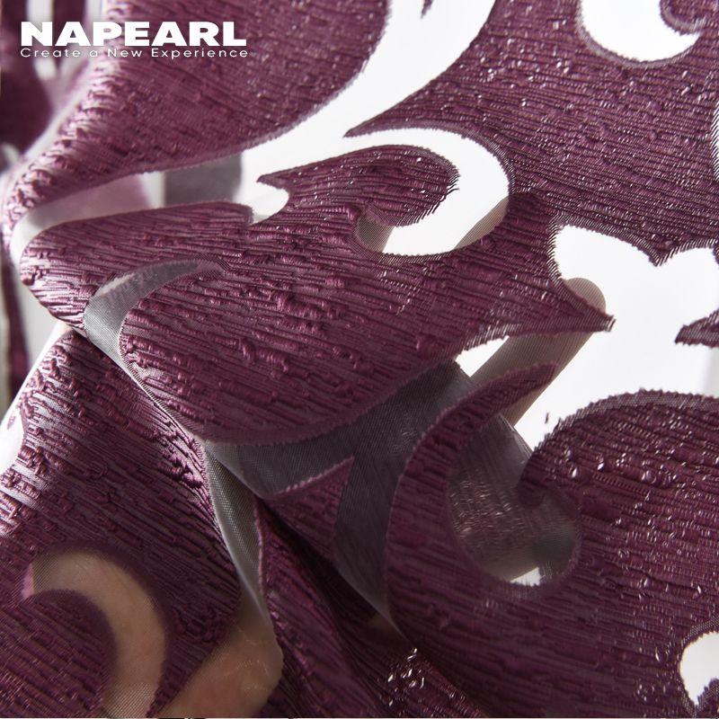 1 PC Tulle Curtain Kitchen Short Window Decorative Kitchen Sheer Curtain Roman Jacquard Curtain For Living Room NAPEARL