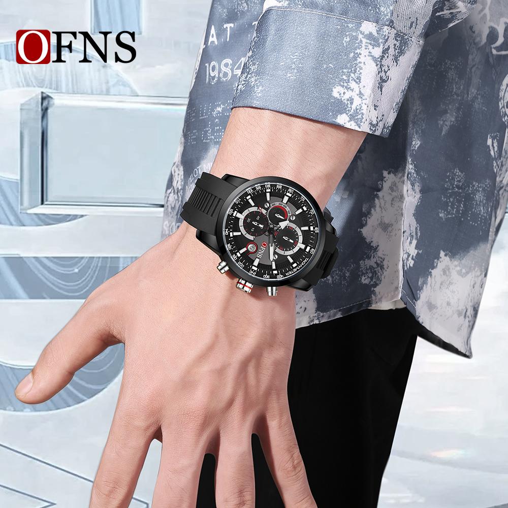 Business Men's Quartz Watch Three Eye Six Needle Chronograph Waterproof Night Light Calendar Men's Quartz Watch