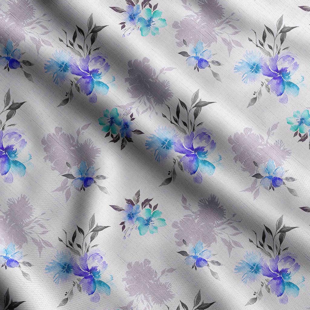 Soimoi Watercolor Floral Print,  Cotton Cambric, Quilting Fabric Sold by The Yard 42 Inch Wide, Medium Weight Cotton Fabric,