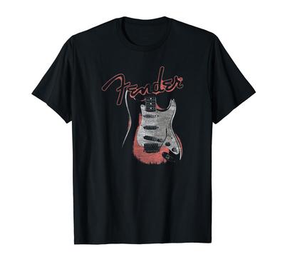 Fender Винтажная футболка с ретро-свечением гитары