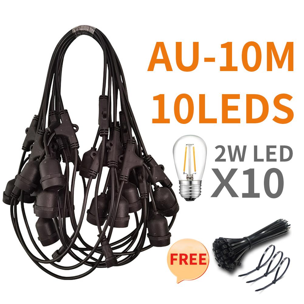 S14 10M Светодиодная гирлянда, соединяемая, коммерческого класса, водонепроницаемая, для наружного освещения, для сада, праздника, свадебного украшения