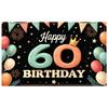 Счастливого 60-летия Баннер Макаронная Цветовая Схема Фон для Вечеринки по Случаю Дня Рождения Баннер на День Рождения Украшение Корона для Друга Семьи