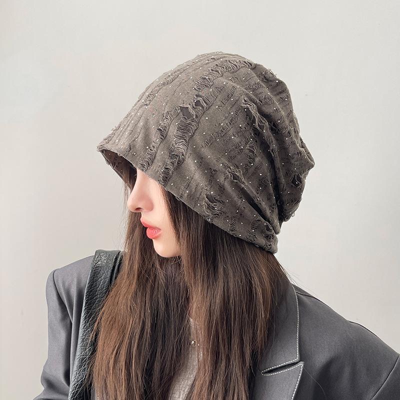 Ретро старая сломанная дырявая стековая шляпа дети показывают свои лица маленькая уличная ленивая ветровая сумка голова холодная шапка повседневная защита ушей изоляция шапка