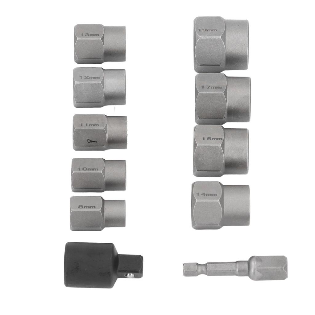 Набор экстракторов гаек 9 шт. Экстрактор болтов с 3/8-дюймовым приводом и шестигранным адаптером для сорванных, заржавевших гаек