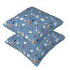 Chicken Happy Print 2 Pcs Square Pillowcase Pillow Cover Cushion Zip Decorative Comfort Throw Pillow For Home Car