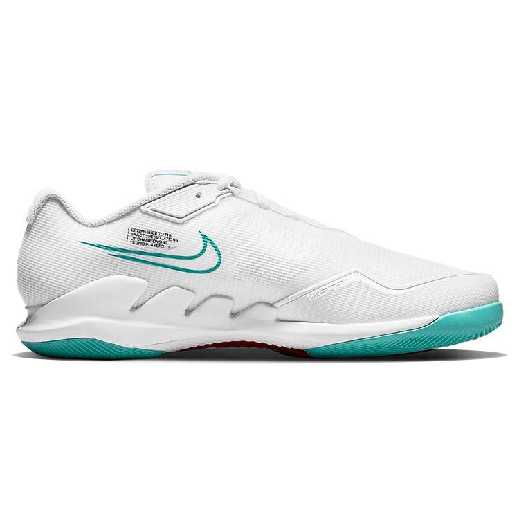 Nike Court Air Zoom Vapor Pro Бело-бирюзовые мужские кроссовки Habanero-Red Pomegranate CZ0220-136