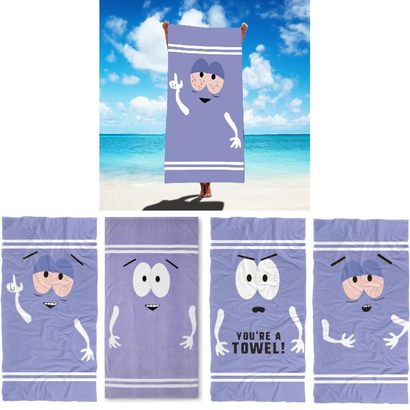 Мультяшное банное полотенце South Park с выразительным рисунком, супервпитывающее, быстросохнущее, для детей, для пляжа