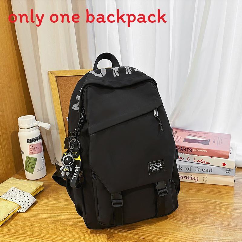 Capacity Simple Big Backpack With Letter Print Design And Waterresistant Fabric