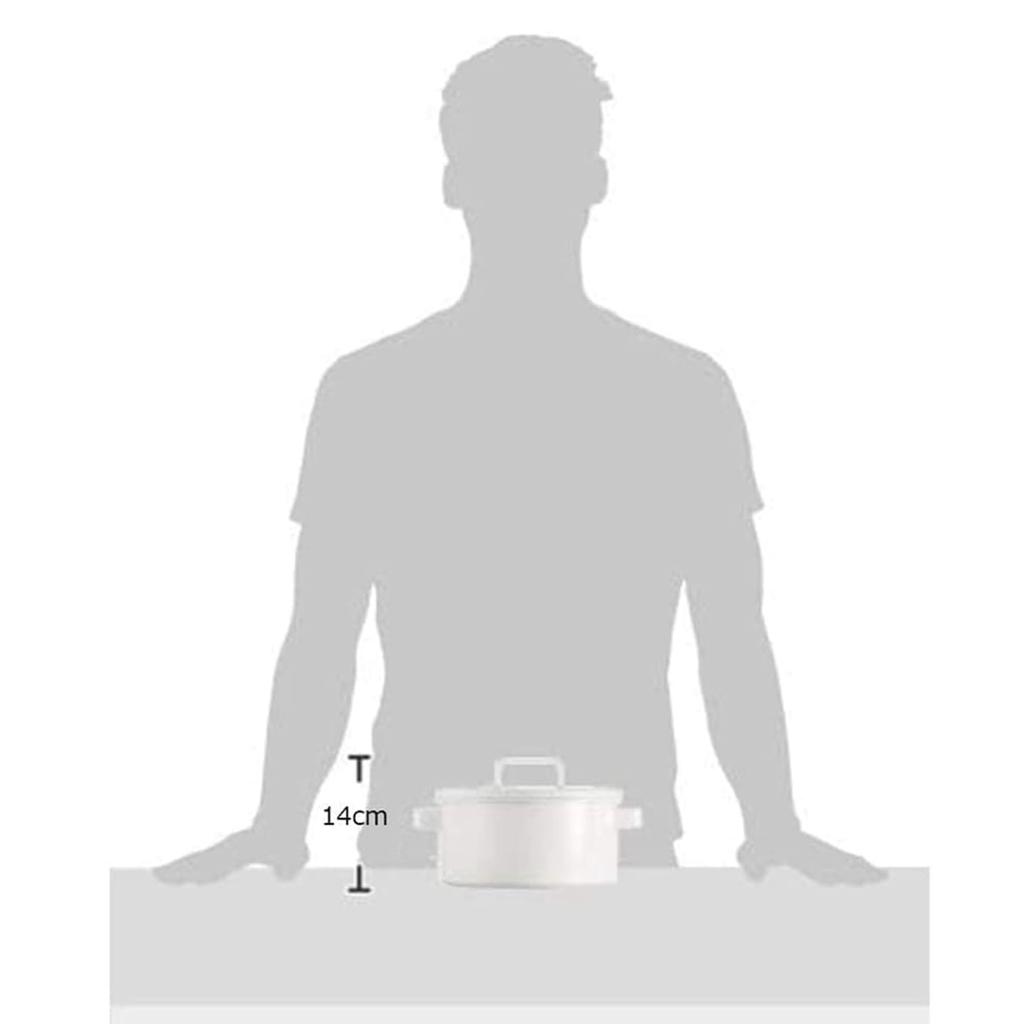 365methods Эмалированная кастрюля с двумя ручками 20 см, подходит для индукционных плит, можно использовать в духовке, можно мыть в посудомоечной машине, желтая YY-20C.Y