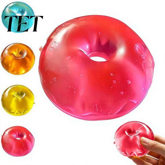 Hand Therapy Stress Reliever Coconut Oil Squeeze Toy, Donut Ball, Handmade Ball Alternatives Slow Rebound Fidget Toy for Relief Sensory Play