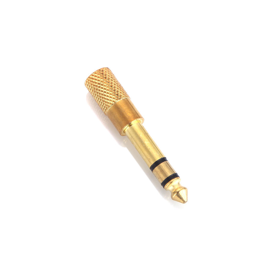 Audio Jack Adapter Convertor Stereo Plug Socket for Electric Guitars Microphone Headphone 6.5mm Male 3.5mm Female