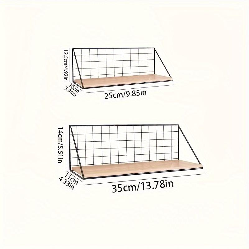 1pc Metal Storage Rack, Floating Shelves Wall Mounted, Hanging Storage Shelf for Bathroom, Living Room, Bedroom, Wall Decor Aesthetic Room Decor