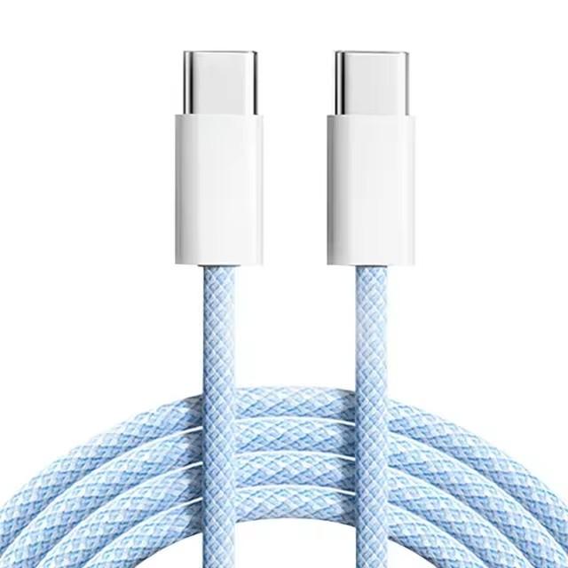 60W PD USB C Fast Charging Cable for iPhone 15 16 Pro Max 15 16 Plus Samsung Huawei Xiaomi Redmi Type C To Type C Braided Cable
