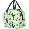 Kawaii Cactus Cinco De Mayo Lunch Bag Travel Box Work Bento Cooler Многоразовая сумка для пикника Изолированные контейнеры для покупок