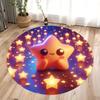 Pumpkin Head Bat Castle Halloween Round Carpet Floor Mat Suitable for Children's Bedroom Decor Living Room Round Rugs for Gifts