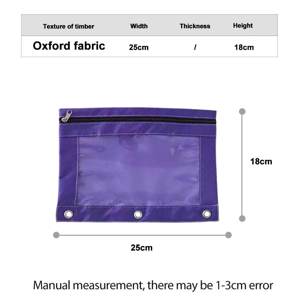 Transparent Oxford Cloth Loose Leaf Budget Binder Pockets Documents Holder File Organizer Zipper Binder Pouches For Notebook