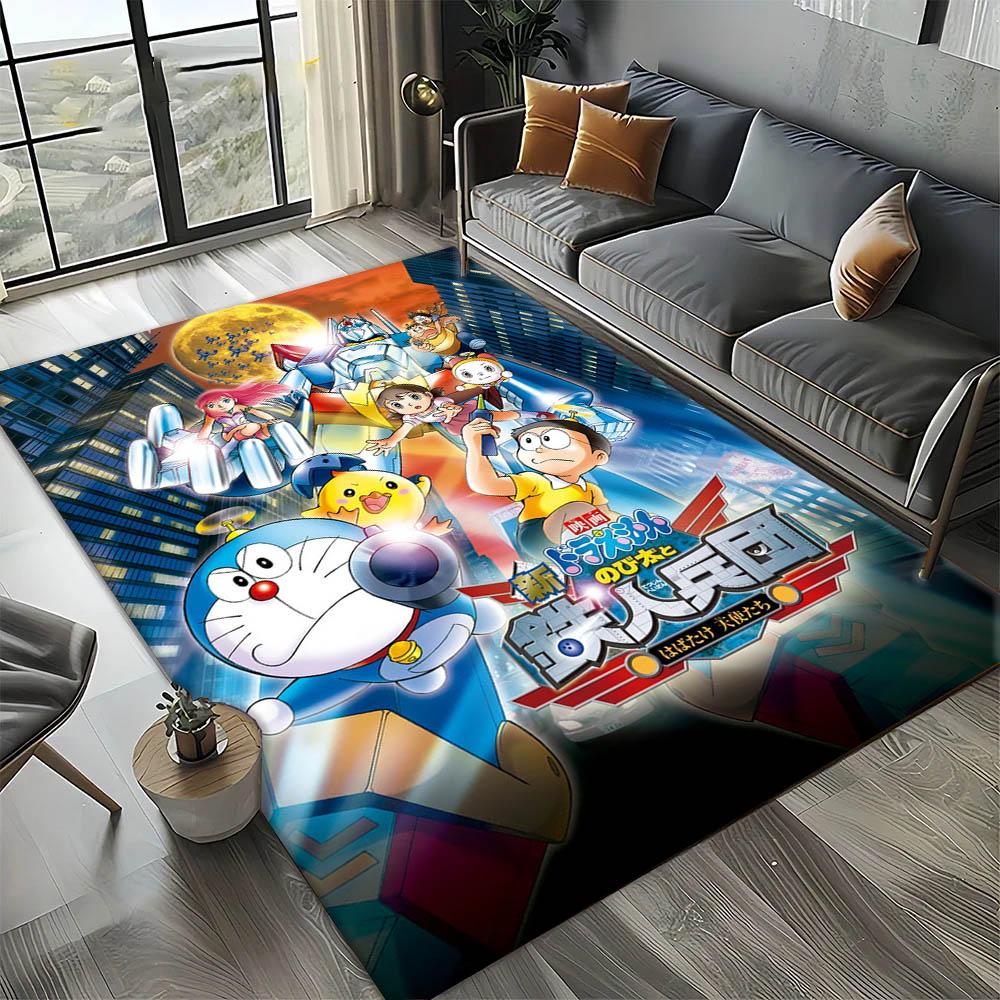 Anime Game D-DoraemonMovie 3D Carpet Rug Art for Room Decor Home Kitchen Bedroom Sofa Gift Kids Area Rug Non-slip Floor Mat